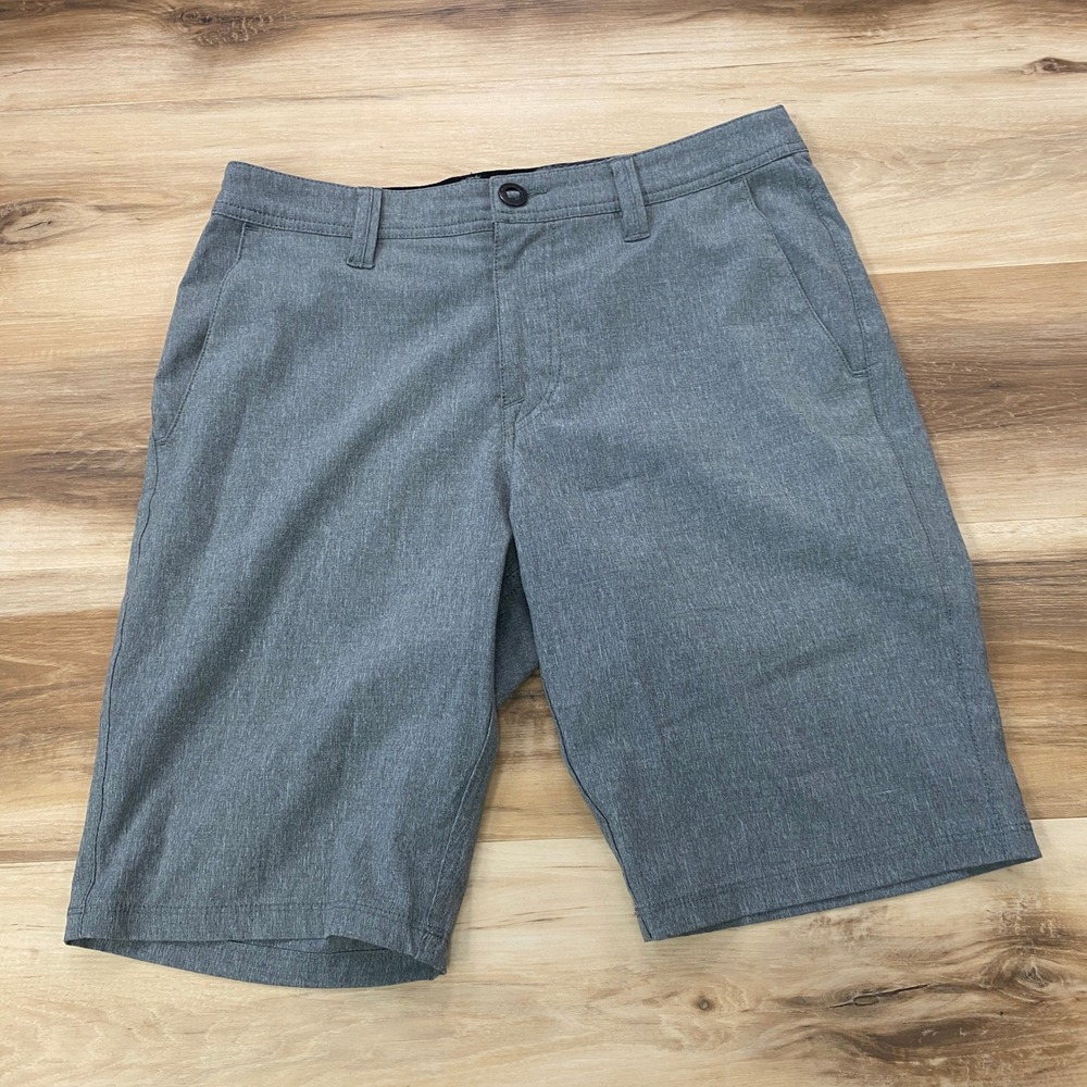 Volcom Surf & Turf Shorts 30 Hybrid Board Shorts 4-Way Stretch Heather Gray